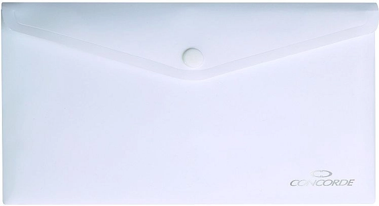 Dokumentenmappe mit Druckknopf DL CONCORDE, weiß