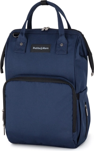 Wickelrucksack für den Kinderwagen Petite&Mars Jackob Dunkelblau