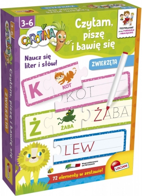 Lernset Carotina: Ich lese, ich schreibe und ich spiele – Tiere