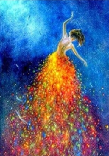 Diamantmalerei Tänzerin 30 × 40 cm