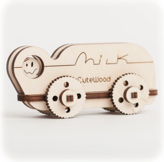 CuteWood Holz-3D-Puzzle Milch-LKW