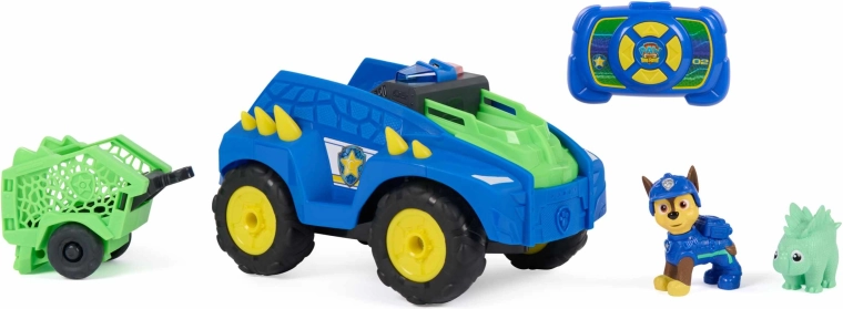 PAW Patrol Dino Movie RC-Auto mit Anhänger und Chase-Figur