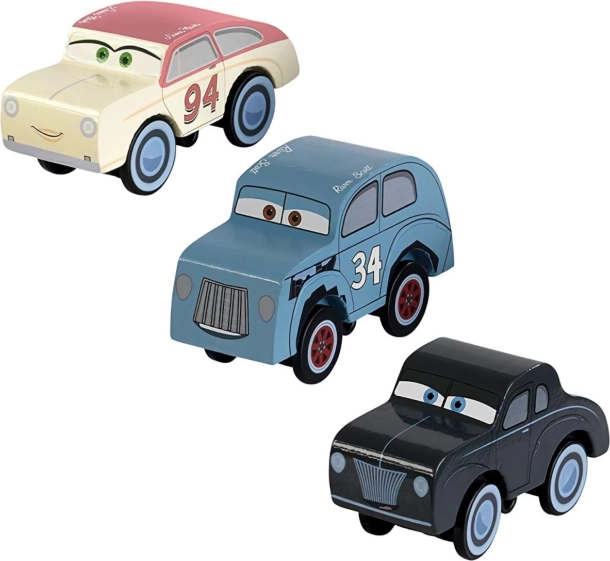 KidKraft Disney Cars – Set von 3 Holzrennfahrern