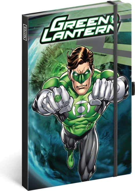 Green Lantern Notizbuch mit Hardcover und linierten Seiten