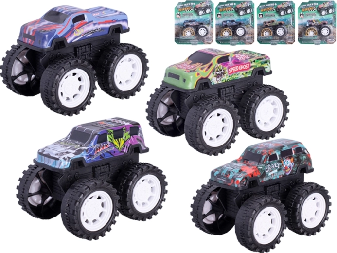 Metall-Monstertruck 10 cm mit Schwungrad
