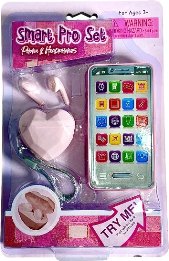 Interaktives Kinder-Smartphone mit Kopfhörern und Sound
