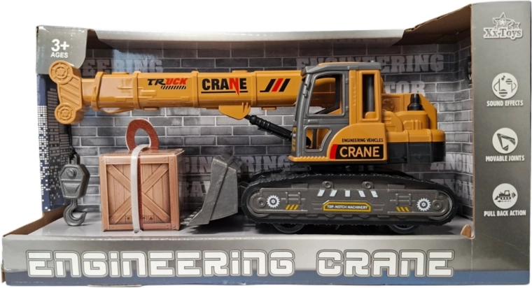 Bau-Kettenkran mit Mulde – Rückzugantrieb