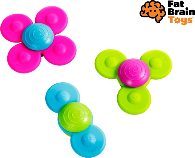 Fidget Spinner WHIRLY SQUIGZ – Set mit 3 Stück mit Saugnäpfen