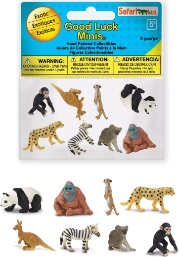 Safari Ltd. exotische Tiere – Good Luck Minis Fun Pack (8 Mini-Figuren)
