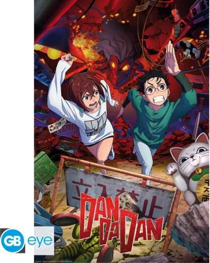 Dan Da Dan Maxi-Poster 91,5 × 61 cm – Key Art Momo & Okarun - 1 Stück