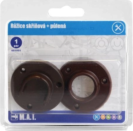 Schrankrosette, ganz und geteilt – braun (1 Paar)