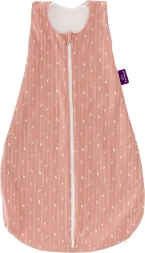 Träumeland Schlafsack GOTS Liebmich Blätter rosa 110