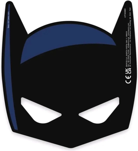 Karnevals-Papiermaske Batman – Set 6 Stk.