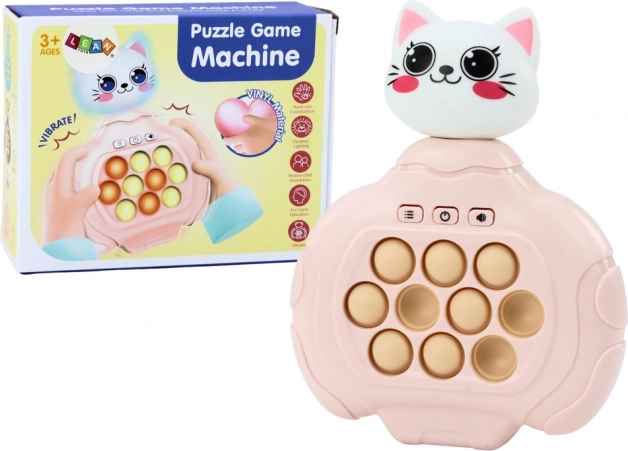 Spiel Pop-It Kätzchen Rosa Konsole Geschicklichkeit Pad Sensorische Vibrationen