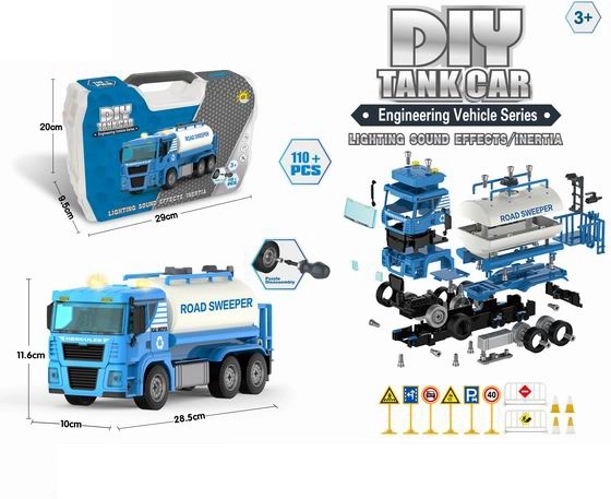 Montierbarer Tankwagen – Bausatz mit 110 Teilen mit Licht und Sound