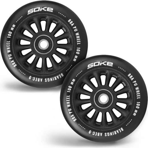 Soke Scooter-Rollen 100 mm schwarz 2 Stk.