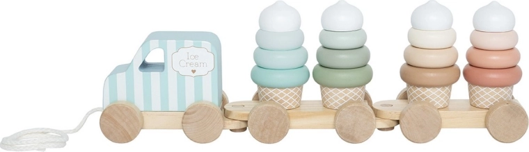 Jabadabado Holz-Ziehzug mit Eiscreme