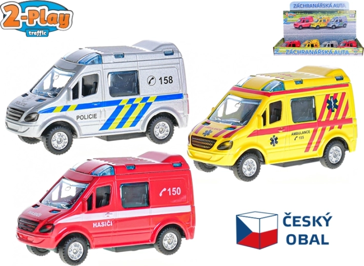 Metall-Einsatzfahrzeug 8 cm mit Rückziehmotor