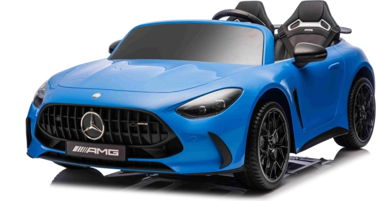 Elektrisches Kinderauto MERCEDES-BENZ GT 63 AMG – blau, 24 V, 4x200 W, zweisitzig