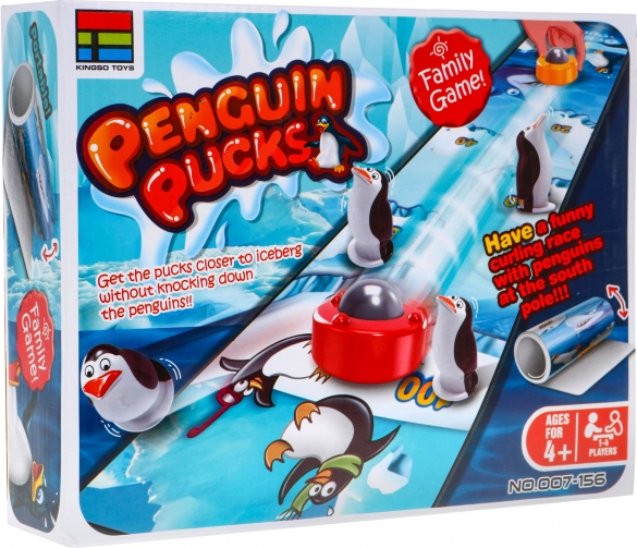 Kinder-Arcadespiel „Curling mit Pinguinen“