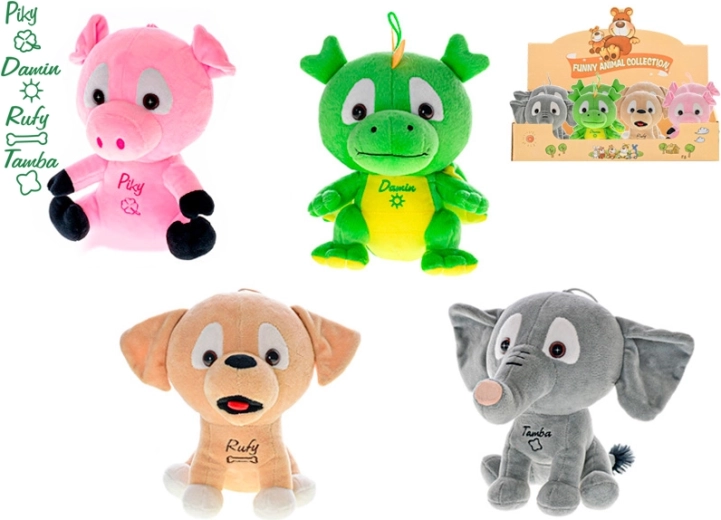 Set aus 8 Plüsch­tieren 15 cm – 8 Stück