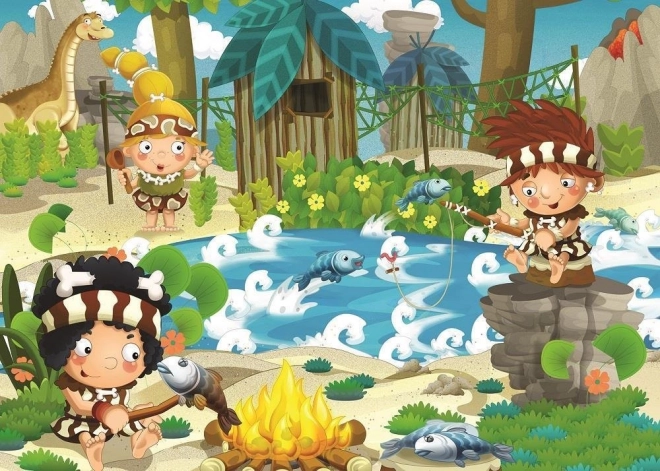 Puzzle Urzeit-Picknick - 100 Teile