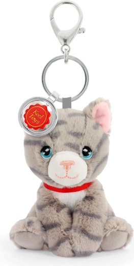 Keeleco Taschenanhänger graue Katze 12 cm
