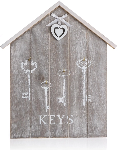 Wand-Schlüsselleiste HEART aus MDF 34 × 29,5 × 2 cm