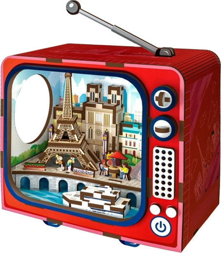 2Kids Toys 3D-Holzpuzzle Retro-TV Paris