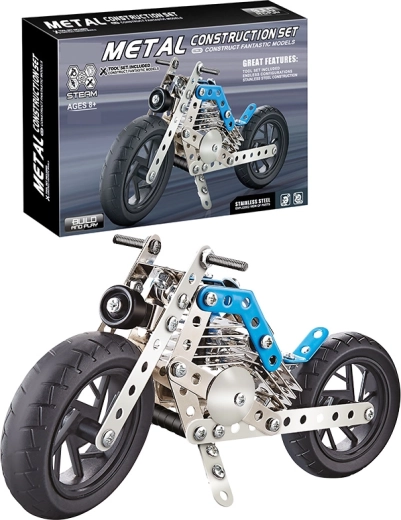 Metall-Baukasten Motorrad 140 Teile