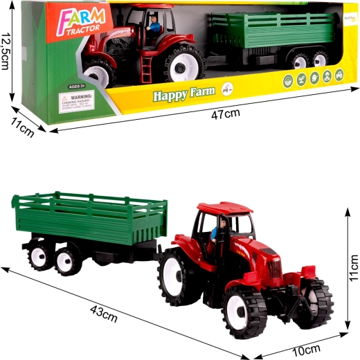 Traktor mit Anhänger 43 cm