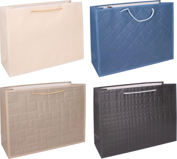 Geschenktasche S mit geprägter Textur 17,7 × 23 × 10 cm
