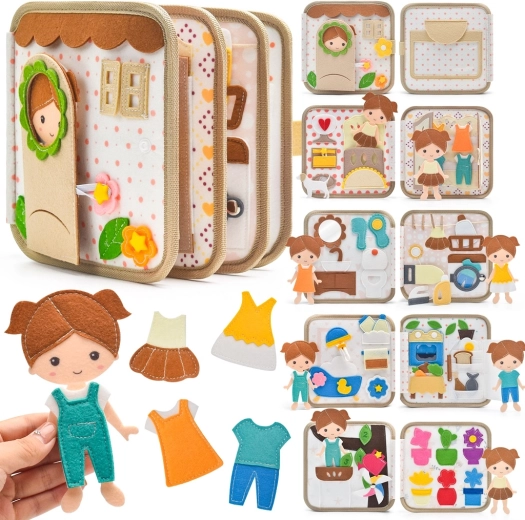 2Kids Toys Sensorik-Busy-Book Haus mit Puppe