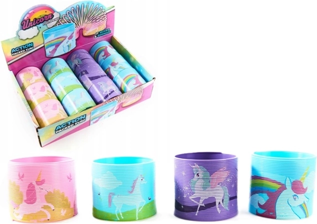 Bunte Einhorn-Feder (12 Stk. im Display)