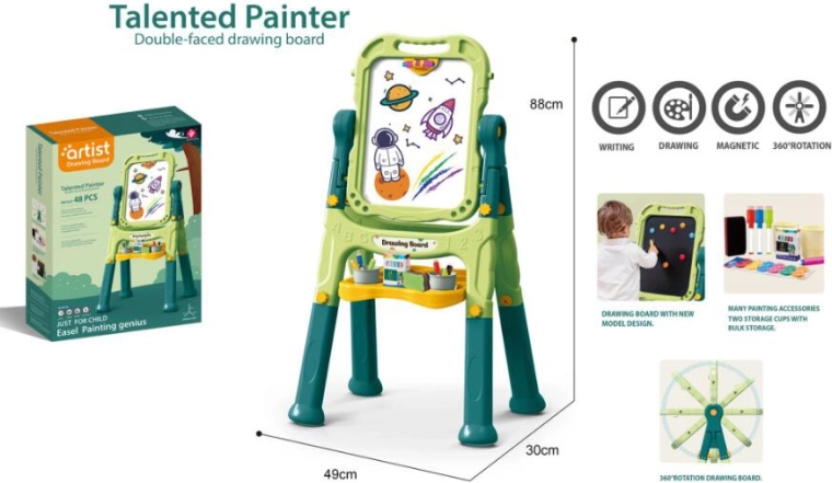 Künstlerische beidseitige Tafel, 48-teilig, grün