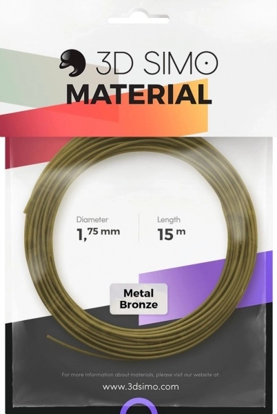 Filament für 3D‑Stifte und 3D‑Druck mit Metalleffekt – gold, 1,75 mm, 15 m