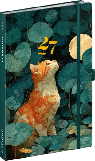 Notique Planbook Kalender & Notizbuch Katze 2027 13 × 21 cm