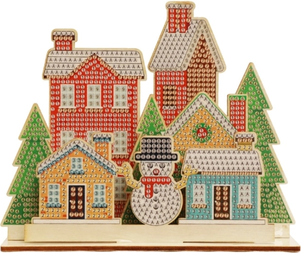 2Kids Toys Diamantmalerei mit Ständer – Weihnachtsstädtchen