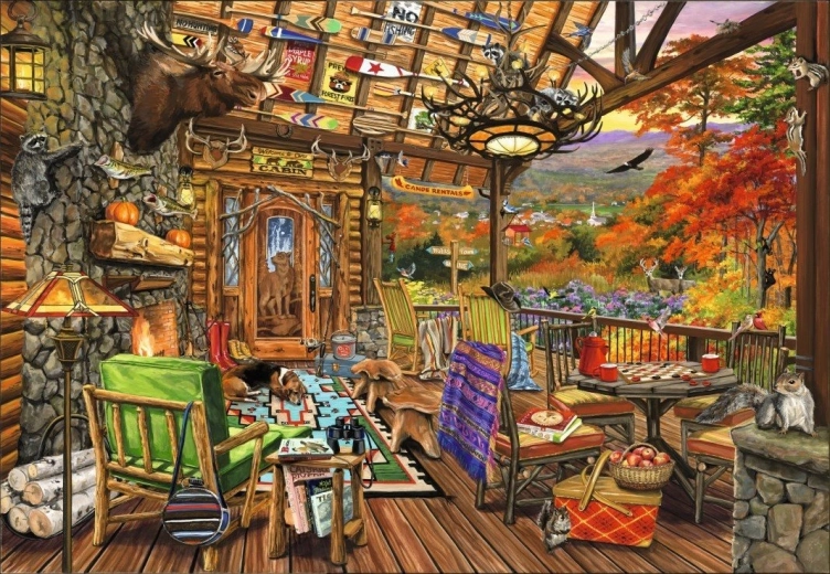 Puzzle Adirondack-Veranda 1000 Teile