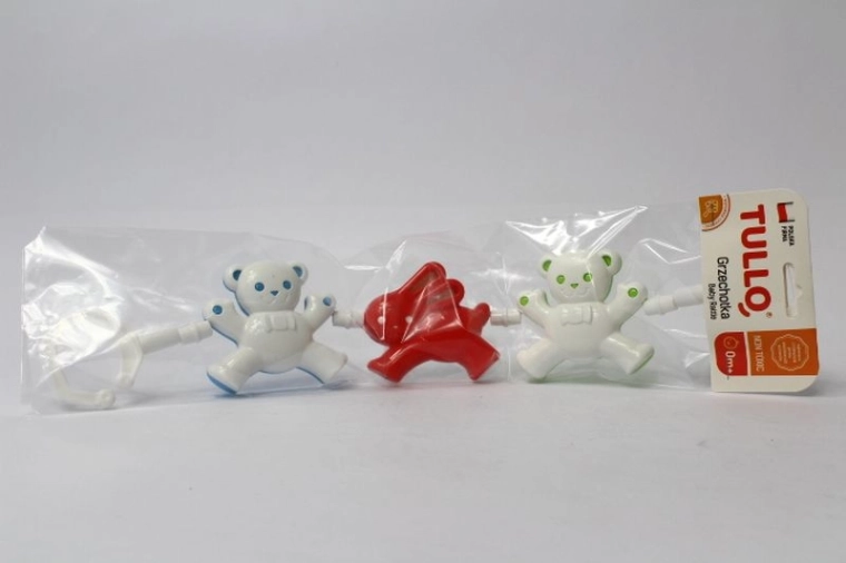 Hängendes Rasselspielzeug für den Kinderwagen Bärchen/Häschen