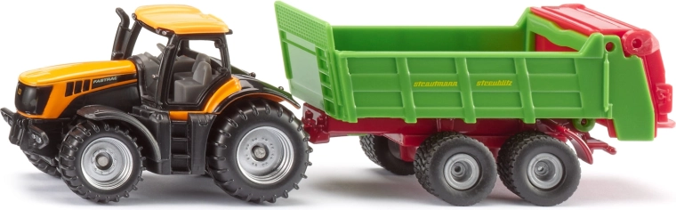 Siku Traktor JCB mit Universalstreuer Strautmann