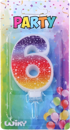 Partylampe Nummer 6 Sterne