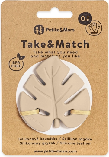 Petite&Mars Silikon-Beißring Take&Match desert sand 0m+