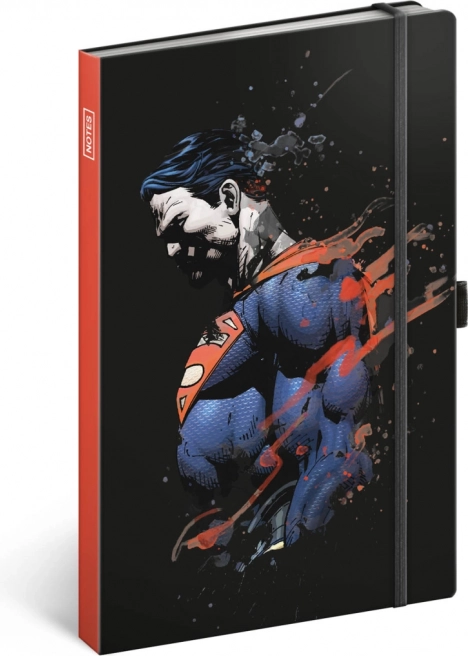 Liniertes Notizbuch mit Superheldenmotiv SUPERMAN A5, 13 × 21 cm