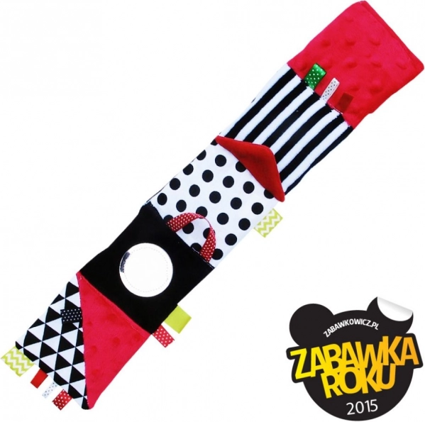 Rotes sensorisches Stoffbuch für Babys