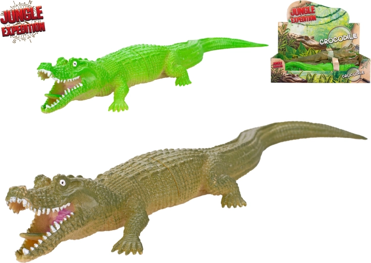 Jungle Expedition Krokodil 28 cm – realistische Kunststofffigur für Kinder