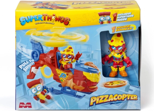 SuperThings Pizzacopter mit Scheibenwerfer