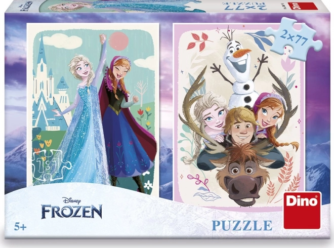 Puzzle Die Eiskönigin: Anna und Elsa 2x77 Teile