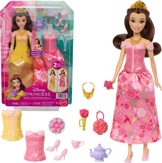 Disney Prinzessin Die Schöne und das Biest – Belle Puppe Geschichte 2-in-1
