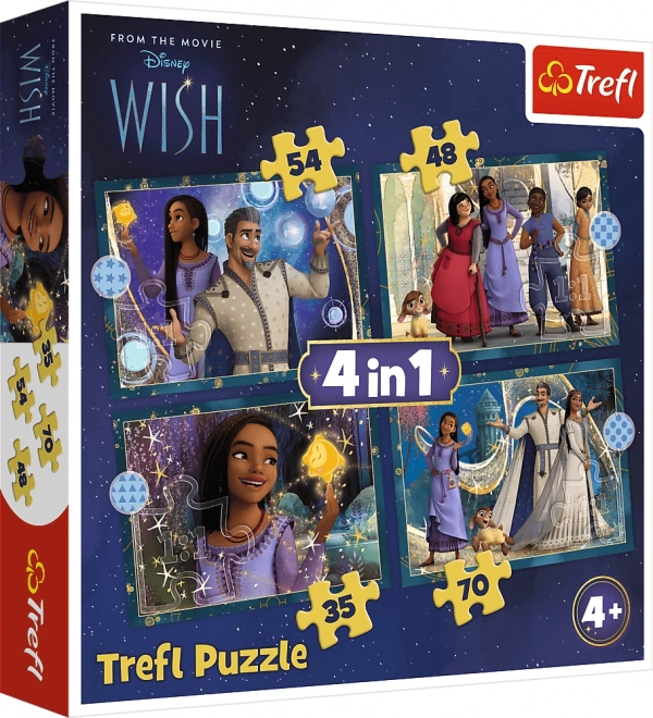 Puzzle 4-in-1 DISNEY Wish – erfüllte Wünsche
